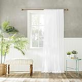 Archaeo 100% Cotton Sheer Curtain, 50" x 84, White