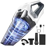 Portutif Cordless Handheld Vacuum Cleaner, 9000PA Powerful Suction 20-25Mins Long Runtime Rechargeable Hand Vacuum, HEPA Filter with Quick Charge, Lightweight for Car Carpet Stairs Pet Hair Cleaning