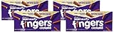 Cadbury Fingers Milk Chocolate Biscuits, 114 g (Pack of 4)