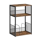 VASAGLE Record Player Stand, 3-Tier Side Table, Vinyl Record Storage up to 100 Albums, End Table for Living Room, Bedroom, Rustic Brown LET275K01