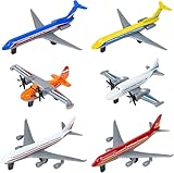 Tcvents Toy Airplane, 6 Pack Diecast Airplane Toys for Boys Age 3-12, Aircraft Plane Playset, Glider Planes Airlines Plane Toys for Birthday Party Gift for Kids Boys Toy Girls