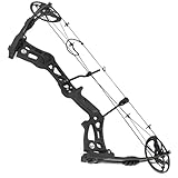 FQH Archery Compound Bow Adjustable Draw Weight 30-70 lbs Aluminum Alloy Bow Handle Adults and Hunters 75% Let-off 23.5’’-31’’ Draw Length for Target Archery Practice Outdoor Hunting (Black)