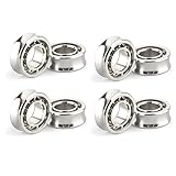 Nihcora 8Piece Steel R188 KK Bearing Speed Responsive High Carbon Steel Bearings R188 U Groove Replacement Parts for Yoyos Models