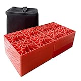 KATSU Caravan Levelling Blocks 10PCs Pack Heavy Duty Ideal for Leveling Single and Dual Wheels, Camper Levellers, Motorhome, Hydraulic Jacks, Stabilizer Jacks, Packed in Storage Bag 161926