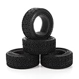 KEEDA 1/10 RC Car 68mm Rally Tires Rubber Tyres for 1:10 RC On Road Car Tamiya HSP HPI Kyosho 1/16 RC Rally Car (Black)
