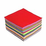 Craft Acrylic Felt Pack, 15 x 15cm (42 Pieces), Assorted Colours,