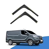 EdgeVisors Wind Deflectors | Fits: Renault Trafic MK3 (2014-onwards) 2 Door Van Short Deflectors 2pc Set | In-Channel Rain Guards for Wind, Rain & Sun Protection, Easy Installation - Tinted