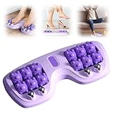 Foot Massager Roller, Portable Dual Foot Massage Roller for Plantar Fasciitis Relief, Acupressure Feet Roller for Muscle Recovery and Stress Relief, Feet Massager Tool for Home and Office Use