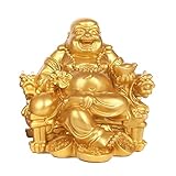 Elionless Laughing Buddha Statue - Chinese Feng Shui Maitreya Buddha Figurine for Home Office Decoration, Attracts Wealth and Good Luck