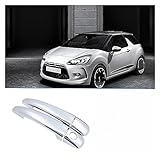 for Citroen DS3 DS 3 2009~2019 Chrome Side Door Handle Cover Trim Car Accessories Sticker Catch Auto Styling 2018 Car Outside Exterior Door Handle Cover