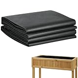 Sibosen Pack of 2 Fabric Liners for Large Veg Trough Outdoor Raised Bed Planter Liner Non Woven Black Vegetable Trugs Herb Planter Liner Heavy Duty Plant Grow Bags (160cm x 210cm)