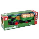 Classic Country John Adams | 42cm Tractor & Trailer Set with moving parts | Kids' Play Farm Vehicles | Ages 3+