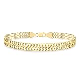 CARISSIMA Women's 9 ct Yellow Gold Figure 8 Curb Bracelet of 19 cm/7.5 inch