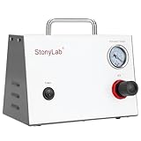 stonylab Oil Free Diaphragm Vacuum Pump, Laboratory Filtration Pump with Adjustable Negative Pressure and Positive Pressure Ports, 10L per min Flow Rate, Stainless Steel and Plastic Construction