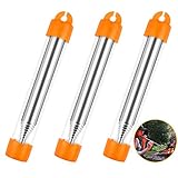Pocket Bellows 3 PCS Blow Fire Tube Stainless Steel Collapsible Blow Fire Tube for Fireplace Barbecues Campfire Blowing Air Into a Fire Traveling