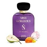 Nisara Miss Gorgeous Perfume For Women 100 ml | Long Lasting Eau De Parfum | Floral-Fruity-Green Fragrance | With Pear,Bergamot,Rose,Cedarwood,Musk,Amber,Vanilla | Premium Perfume For Her