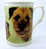The Plate Collectors Shop BORDER TERRIER FINE BONE CHINA 10 0Z MUG ~ HAND DECORATED IN STOKE ON TRENT