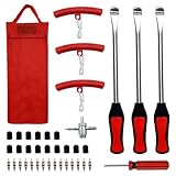 WAIZHIUA 39 Pieces Tyre Lever Kit - Heavy Duty Motorcycle Bike Car Tire Iron Set with 3x 30cm Tyre Spoons & Tools for MTB, Bicycle, Motorbike Tire Repair & Changing