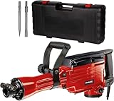 Einhell TC-DH 43 SDS Hex Demolition Hammer | 240V, 1600W Concrete Breaker Pneumatic Drill | 43 Joule Single Impact Force Jack Hammer, Vibration-Cushioned Handle, Includes Pointed and Flat Chisel