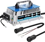 KAISAL 58.4V 18A Lithium Battery Charger, 48V(51.2V) LiFePO4 Battery Charger, IP67 Waterproof, 3-Stage Smart Charging for Golf Cart, Forklift, Electric Outboard, Boat, Solar, RV, Off-Grid