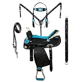 SUPREME SADDLERY Pony and Adult Classic Quality Handmade Leather Premium Comfort Western Barrel Racing Trail Equestrian Horse Saddle Tack Size 10" to 18" inches Seat M32 (14 "Inches Seat'')