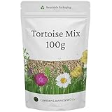 Tortoise Grass & Flower Forage Mix - Fast Growing Seed Blend for Growing Tortoise Feed - Grow Your Own - Bulk Pack 100g - Garden Lawncare Guy