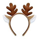 LKTFATD Animal Ears Headband - Reindeer Antlers for Christmas & Halloween, Dark Brown
