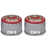 Primus Camping Gas Canister 2-Pack SIP 230g Camping Stove - Standard Threaded Propane & Butane Canisters for Outdoor Cooking - EN417 Gas Cartridge