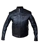 Mens Leather Jacket - Fast and Furious 6 Dominic Toretto Vin Diesel Black Leather Jacket