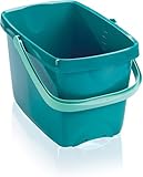 Leifheit Combi Bucket, 12 Litre, Sturdy Rectangular Shape, W 37.5 x D 26.5 x H 24.5cm, Good as Car Washing Bucket and Sturdy Mop Bucket, plastic bucket