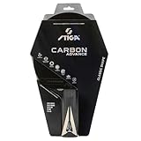 STIGA Carbon Advance Table Tennis Bat – 5+2 Ply Blade with 5 Wooden and 2 Carbon Fibre Layers, Large, Optispot Pro Sweet Spot & STAR Advance Rubber – For Ambitious Players