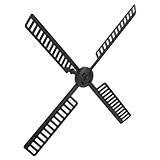 BESPORTBLE Windmills For Garden 1 Set Plastic Accessories Parts for Decor Rotating Wind Mill Leaf Fan Replacements Yard Leaves Ornaments