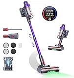 SMOTURE Cordless Vacuum Cleaner, 600W 50KPA Stick Vacuum with Touch Screen, Up to 65 Mins Runtime, Self-Standing Vacuum with Auto Mode, Lightweight Vacuums for Hardwood Floor Carpet Car Pet Hair