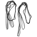 Tiardey 2 Pcs Daisy Chain,110cm Yoga Hammock Extension Strap,Strong Climbing Sling,Multi Loops Adjustable Nylon Yoga Exercise Band for Stretching,Pilates,Fitness Workout