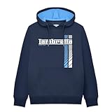 Lambretta Mens Racing Stripe Hoodie - Navy - XL