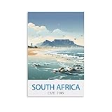 UnNiQ Cape Town South Africa Vintage Travel Posters 08x12inch(20x30cm) Canvas Painting Wall Art, Wall Decor Pictures Prints for Living Room Bedroom