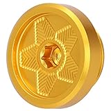 MasYosh Aluminum Alloy Engine Oil Filler Cap Screw Plug Cover Fit for Kawasaki GPZ1100 KL250 ZR-7 ZZR250 (Gold)
