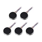 sourcing map Mini Vibration Motors DC 3V-5V 63mA Flat Coin Button-Type Micro Brushless 10X2.7mm for Mobile Cell Phone 5Pcs