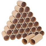 Handi Stitch Pack of 30 Brown Kraft Cardboard Tubes - L 10.4 x D 4 cm - Kraft Paper Roll - Cardboard Roll for School Crafts & Art Projects