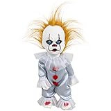 SINSEN Creepy Clown Plush Doll Horror Movie Stuffed Toy Figure Spooky Scary Plushies Gifts Halloween Party Prop Replica for Adult Fans 5.9 Inches