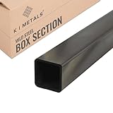 K I Metals Mild Steel Box Section - 1000MM Length (1M) x 25MM Width x 25MM Height x 2.5MM Wall Thickness, Durable Square Mild Steel Tubes for Constructions, Residential & DIY Projects