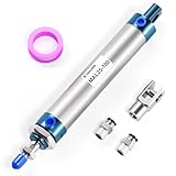 TAILONZ PNEUMATIC 25mm Bore 100mm Stroke Air Cylinder Double Action With Y Connector and 2 Pcs 6mm Fitting MAL25x100