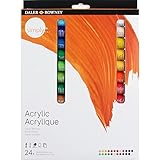Daler-Rowney Simply 12ml Acrylic Paint Set, 24 Assorted Colours, Ideal for Entry-Level Artists & Hobbyists