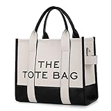 DKIIL NOIYB PU Leather Tote Bag for Women, Large Capacity Women's Leather Totes Bag with Thin Adjustable Strap Double Color Top-handle Bag Crossbody Tote Bags Purse