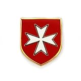 Maltese Cross Knights Templar Crusader Red Cross Lapel Pin Badge