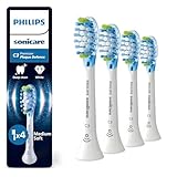 Philips Sonicare C3 Premium Plaque Defence, Genuine Replacement Toothbrush Heads, White, 4 Pack, HX9044/87