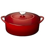 Denby 193048873 Pomegranate Cast Iron 28Cm Oval Casserole, 21 x 34 x 14 cm