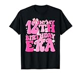 12 Year Old Girl Groovy Coquette Bow In My 12th Birthday Era T-Shirt
