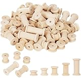 Loose Parts for Early Years – 60 Wooden Cotton Reels & Threading Reels | Montessori & EYFS Resources for Loose Parts Play, Wooden Spools & Bobbins (15–50mm)