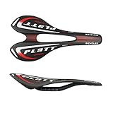 PLATT Bike Carbon Fiber Saddle Lightweigth Bicycle Seat for Road Bike and Mountain Bike 3K Matte,Red